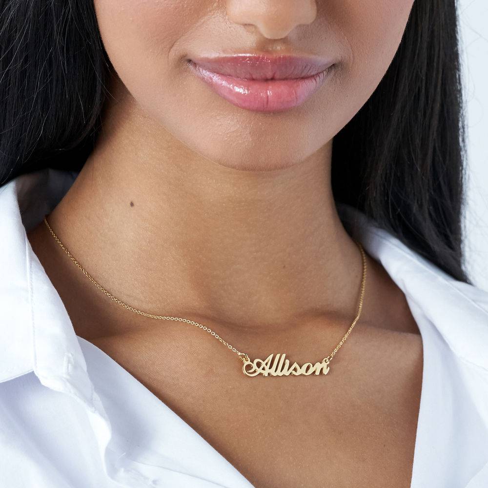 Tiny Stylish Name Necklace in Gold Plating-3 product photo