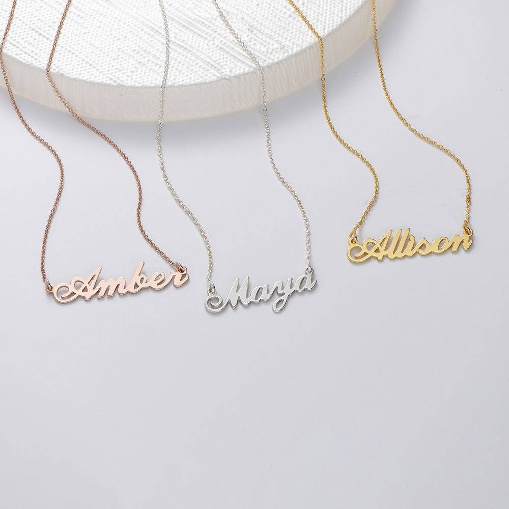 Small Sterling Silver Classic Name Necklace-2 product photo