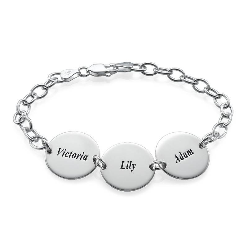 Disc Bracelet in Sterling Silver-1 product photo