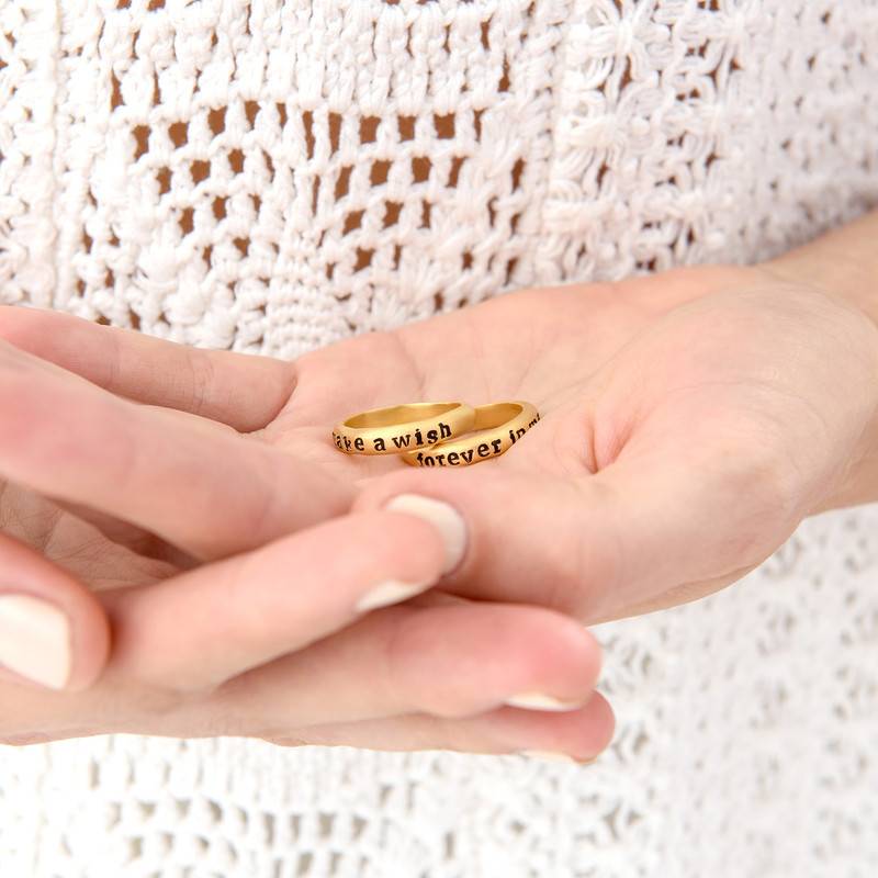 Eternity Stackable Gold Plated Stamped Ring-7 product photo