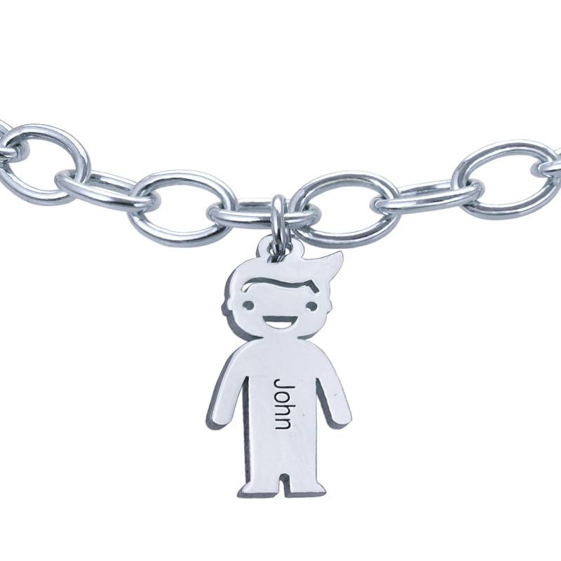 Sterling Silver Engraved Kids Bracelet-1 product photo