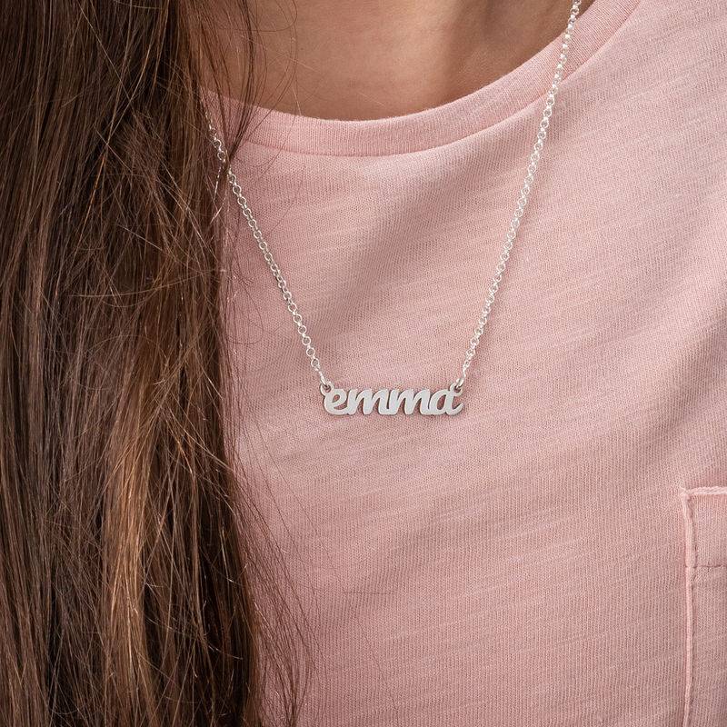 Signature Style Name Necklace in Silver for Kids-4 product photo
