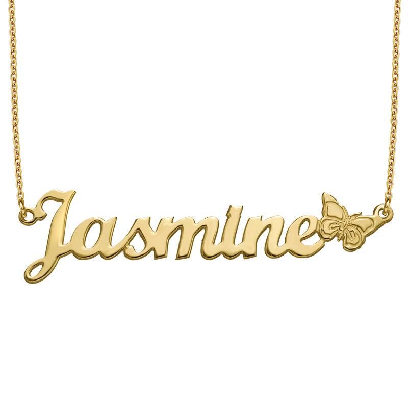 Butterfly Name Necklace in 18K Gold Plating for Girls-2 product photo