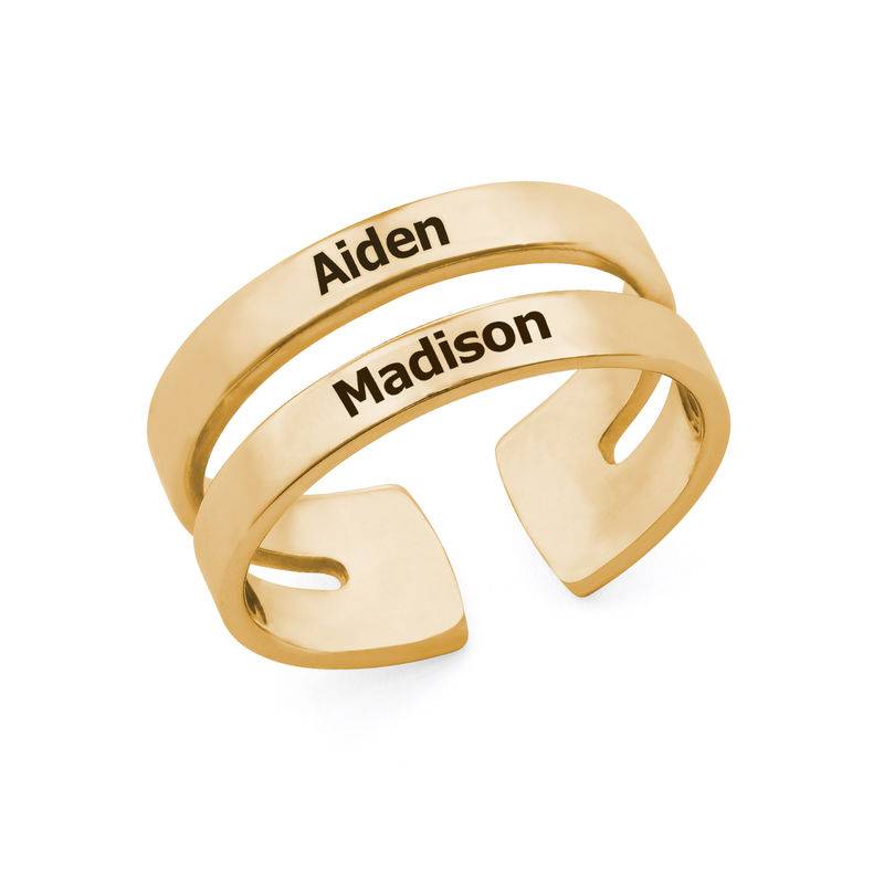 Two Name Ring In Gold Plating-1 product photo