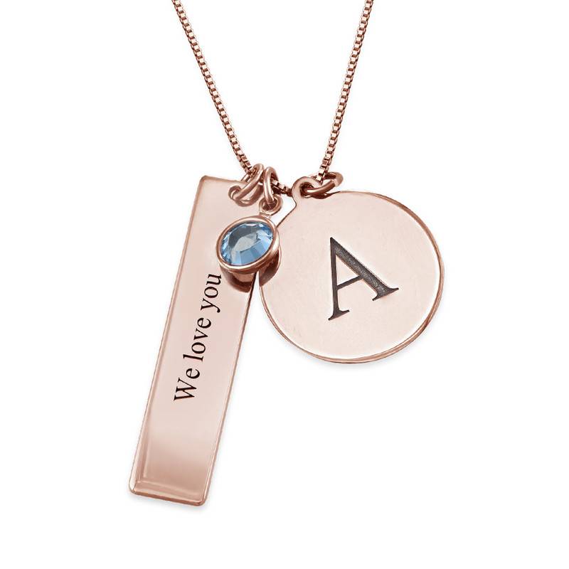 Rose Gold Plated Photo Charm Necklace-2 product photo