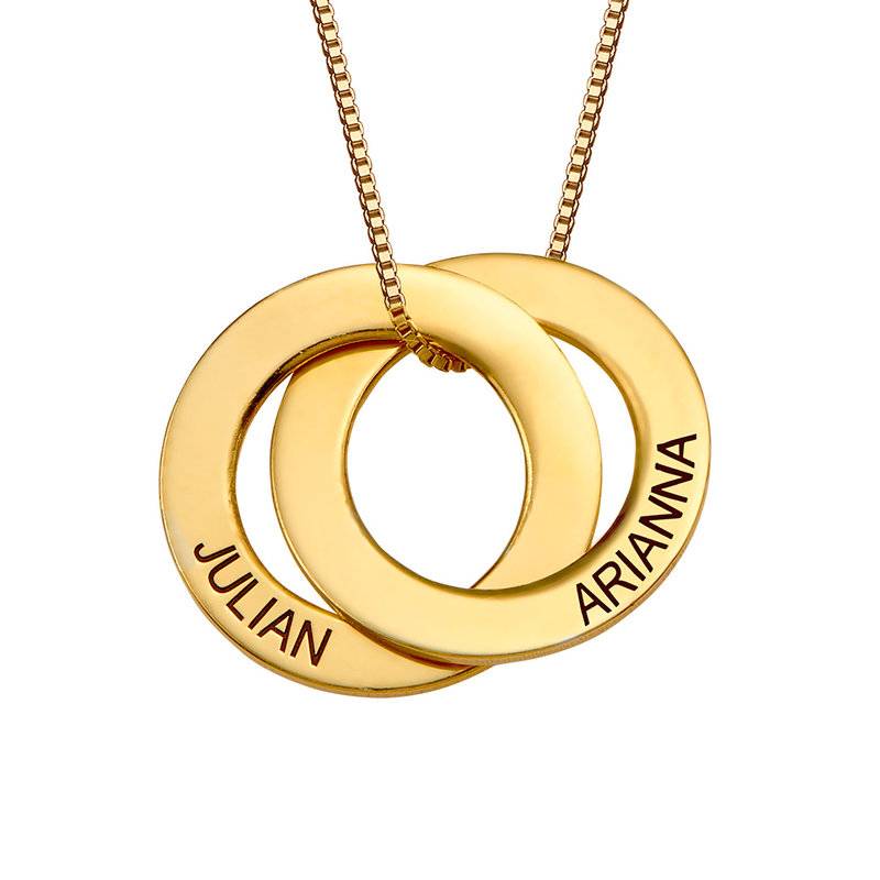 Russian Ring Necklace with 2 Rings - Gold Plated-3 product photo