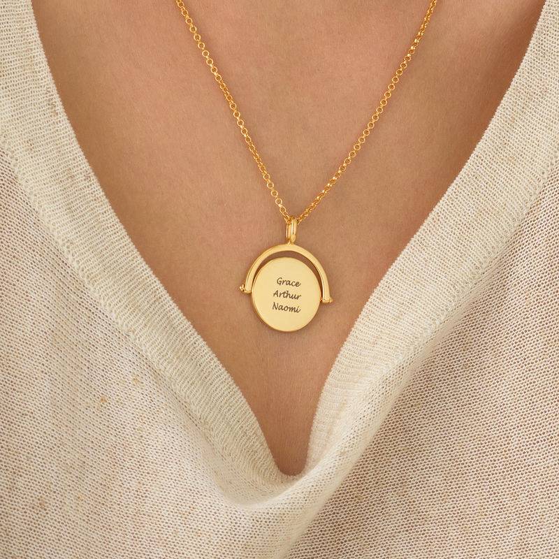 Spinning Infinity  Pendant Necklace in Gold Plating-3 product photo