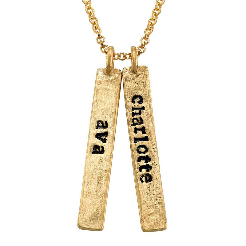 Vertical Bar Gold Plated Necklace-1 product photo
