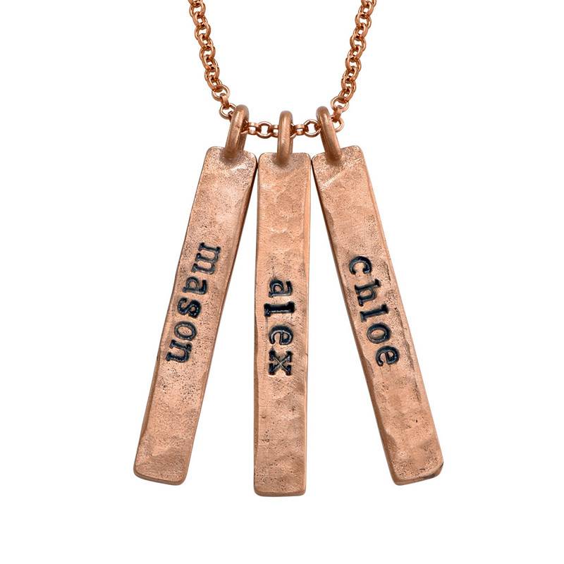 Vertical Bar Rose Gold Plated Necklace-1 product photo