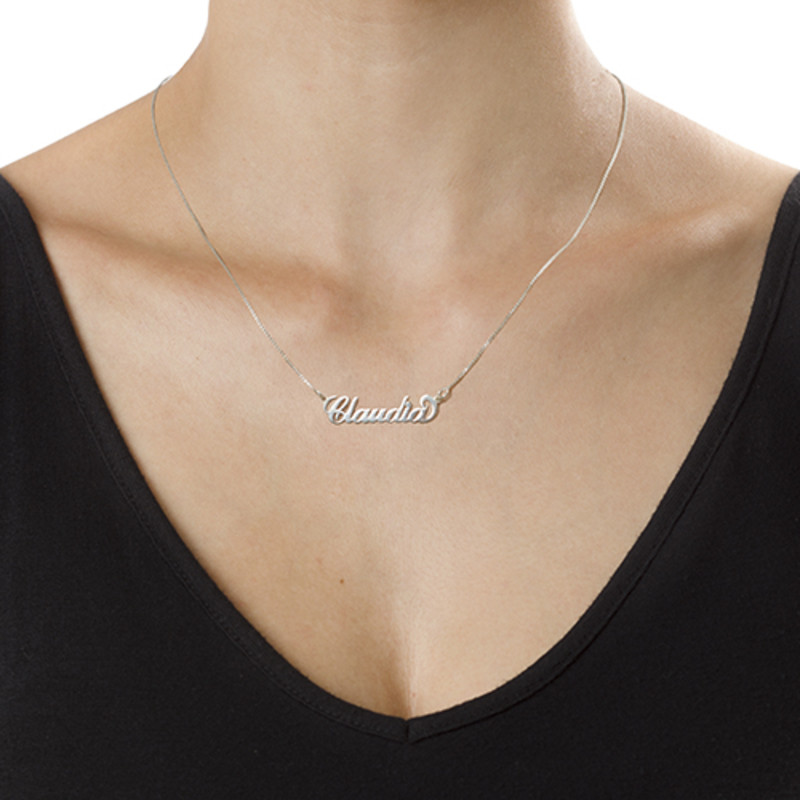Silver Tiny Name Necklace - 1