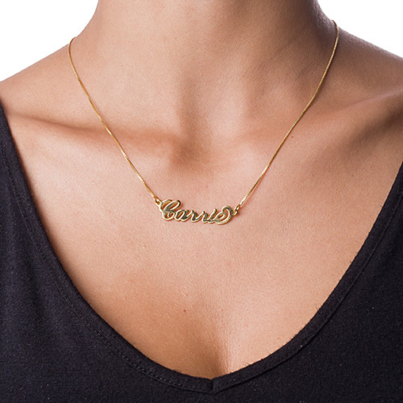 Gold Plated Tiny Name Necklace - 1