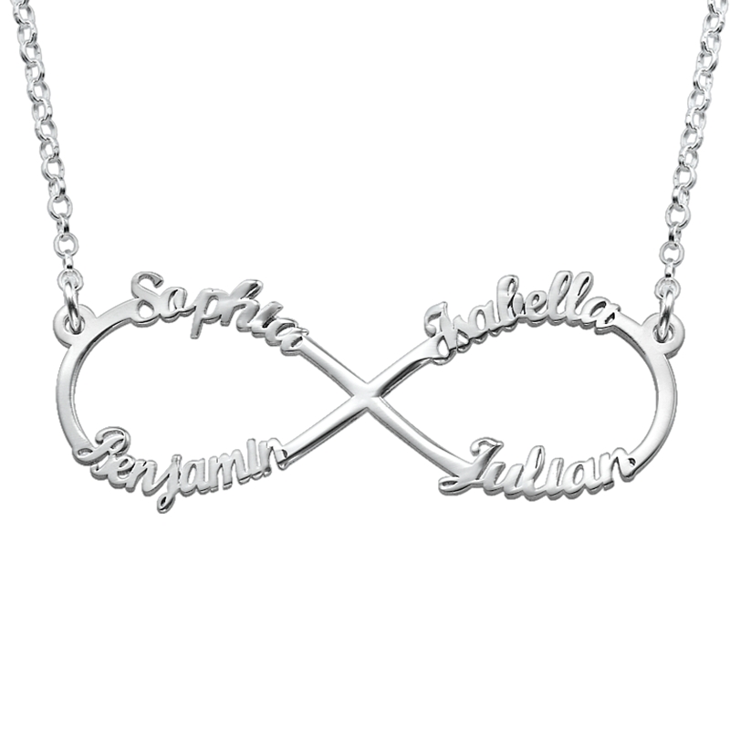 Personalized Family Infinity Necklace