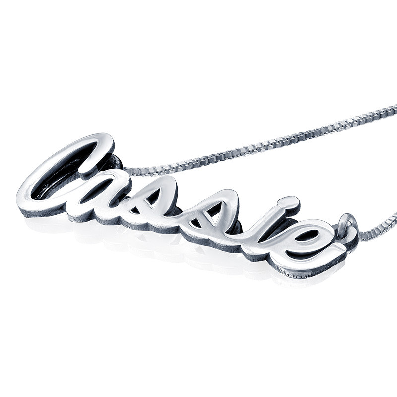 3D Name Necklace in Sterling Silver - 1 product photo