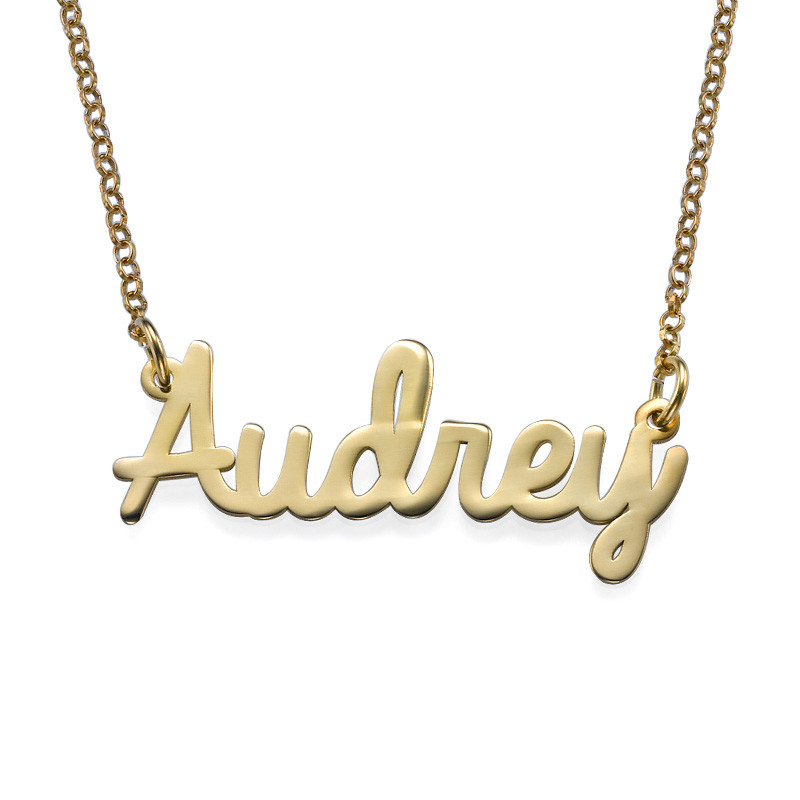 Cursive Name Necklace in Gold Plating