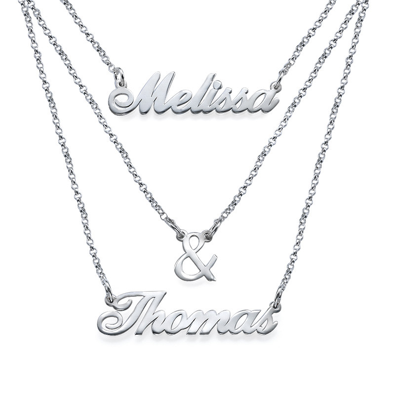 Layered Name Necklace in Sterling Silver - 2