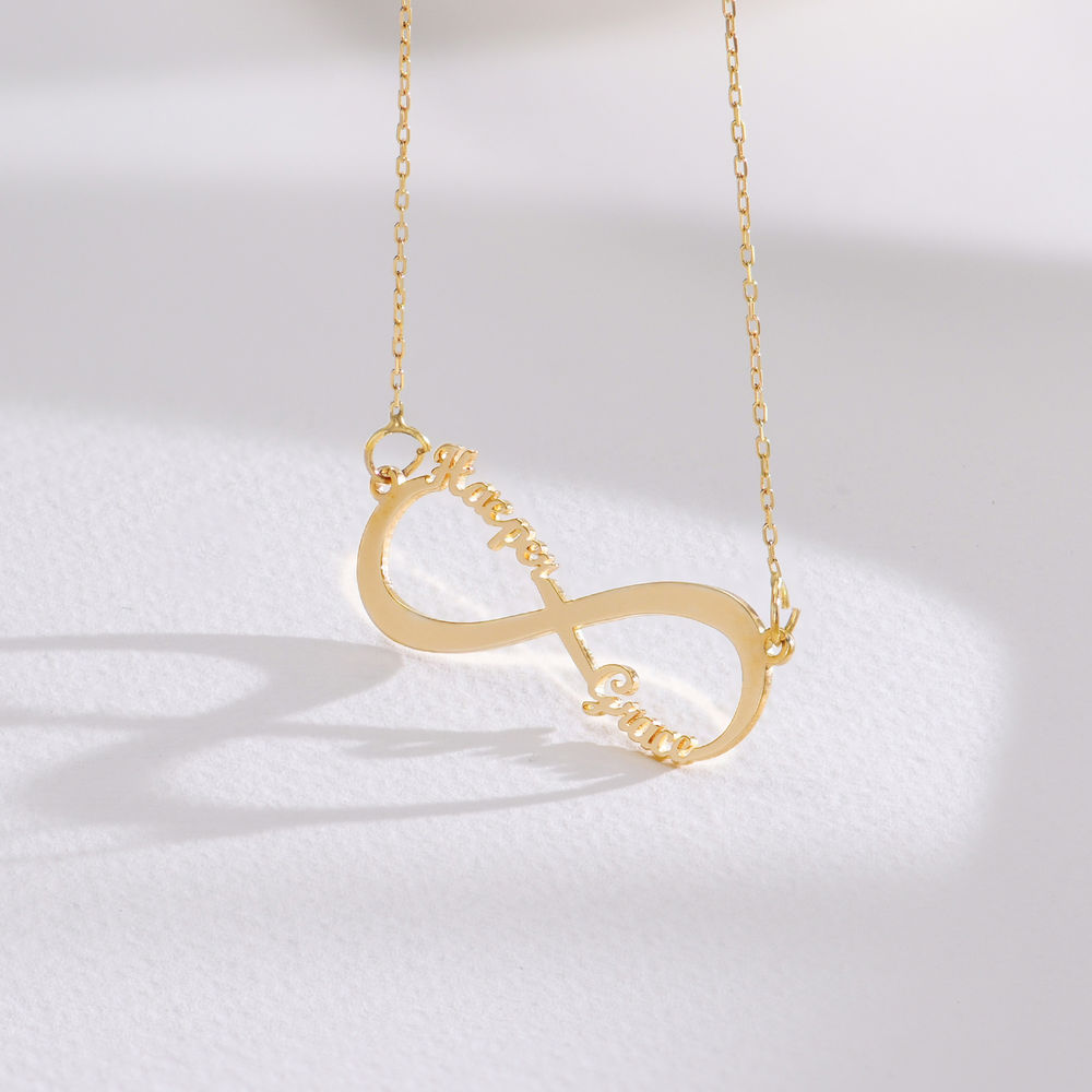 10K Yellow Gold Infinity Name Necklace - 2 product photo