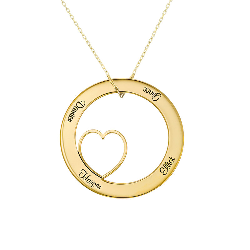 Personalized Love Circle in 10K Yellow Gold