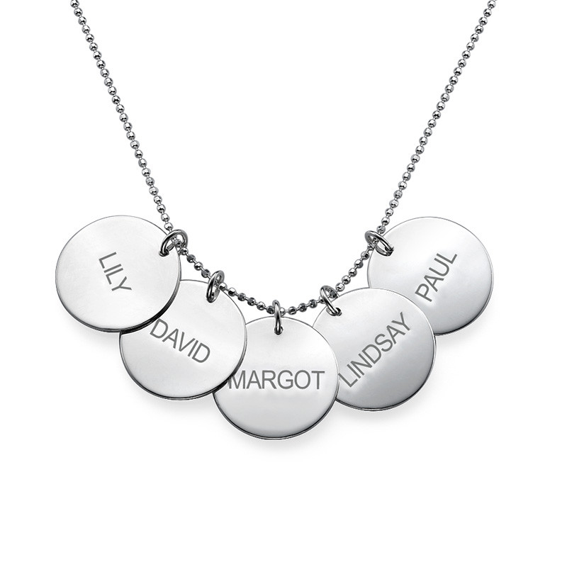 Sterling Silver Disc Necklace - 2