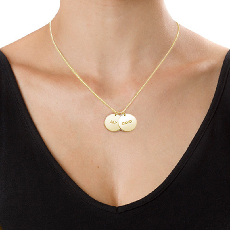 Gold Plated Disc Necklace - 1