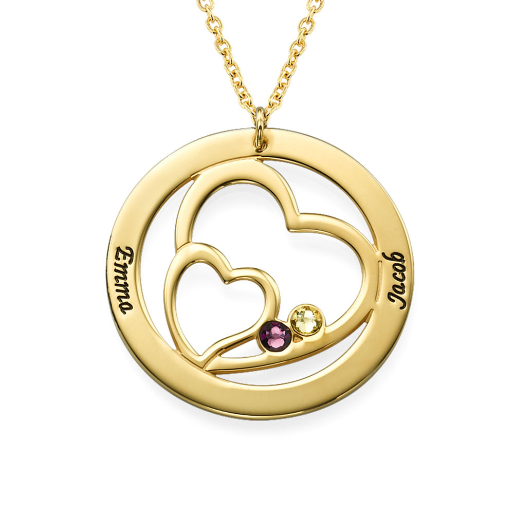 Gold Plated Forever in My Heart Personalized Necklace - 1 product photo