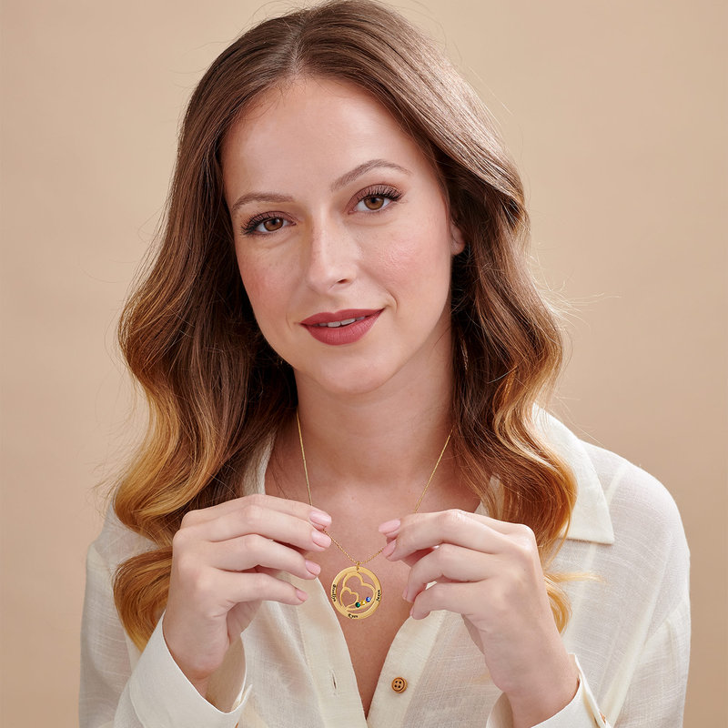 Gold Plated Forever in My Heart Personalized Necklace - 4 product photo