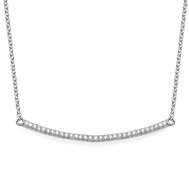 Bar Necklace with Cubic Zirconia