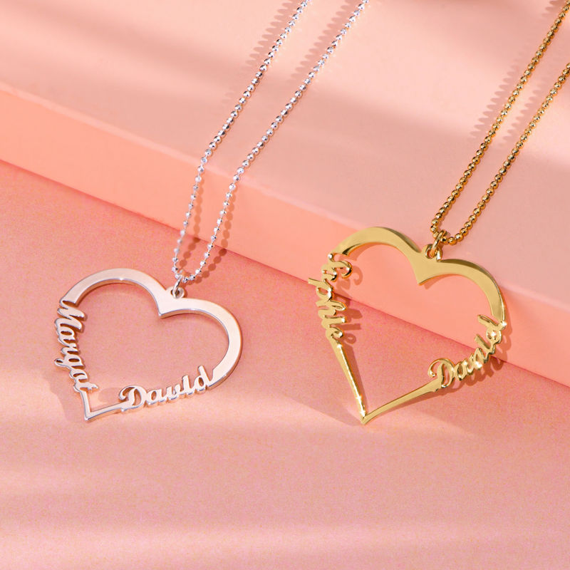 Custom Heart Necklace in Premium Silver - 1