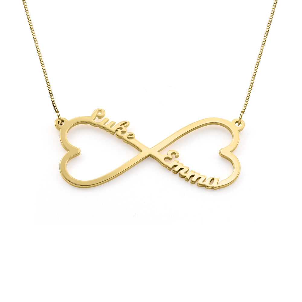 Heart Infinity Name Necklace In 10K Yellow Gold