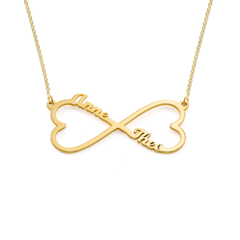 Personalized Heart Infinity Name Necklace in Gold Vermeil