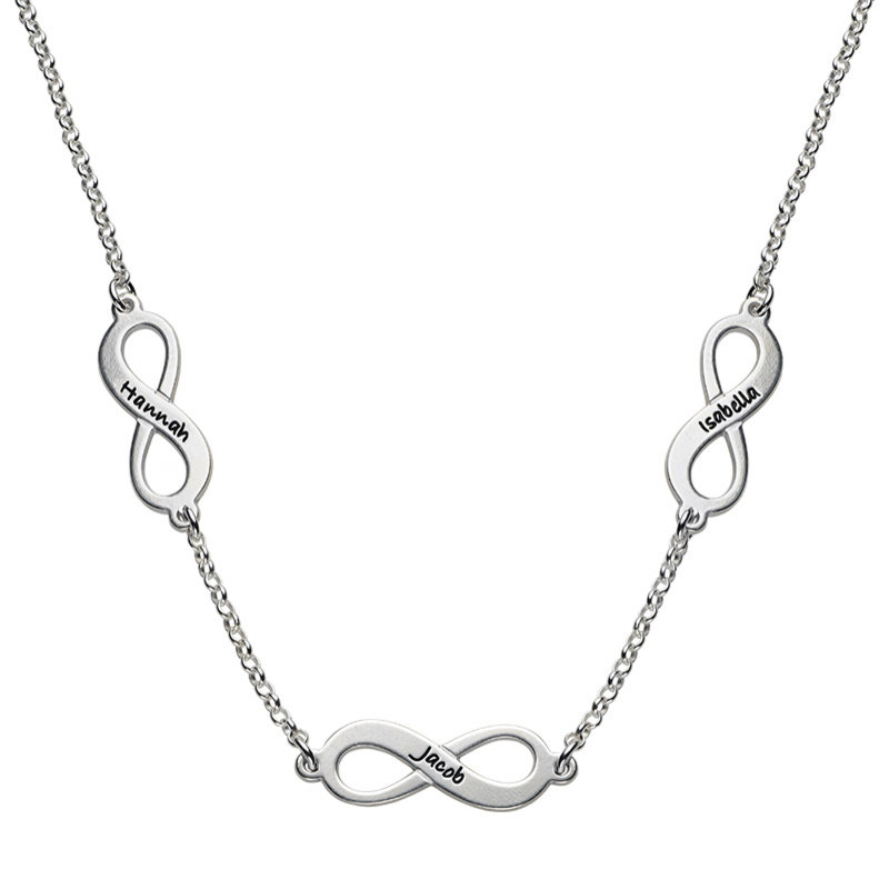 Multiple Name Infinity Necklace