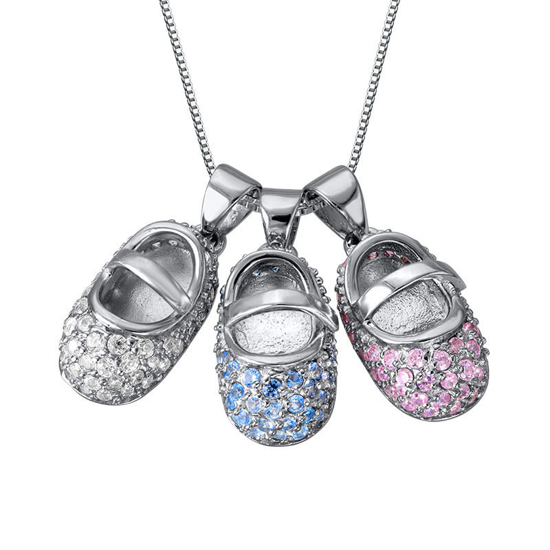 Personalized Baby Shoe Necklace - 2