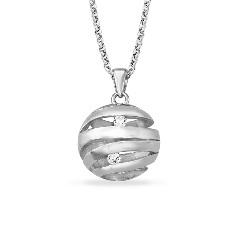 Silver Sphere Necklace product photo