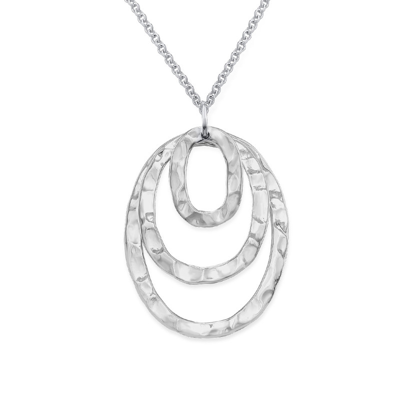 Multiple Circle Hammered Necklace