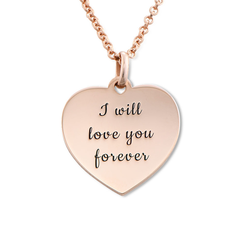 Happy Birthday Charity Forever Love Heart Necklace 18k Yellow Gold Finish Personalized Name Gifts 