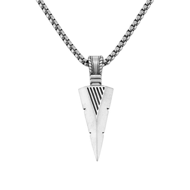 Men's Arrow Necklace in Sterling Silver