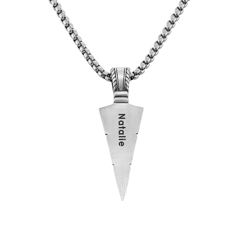 Men's Arrow Necklace in Sterling Silver - 1