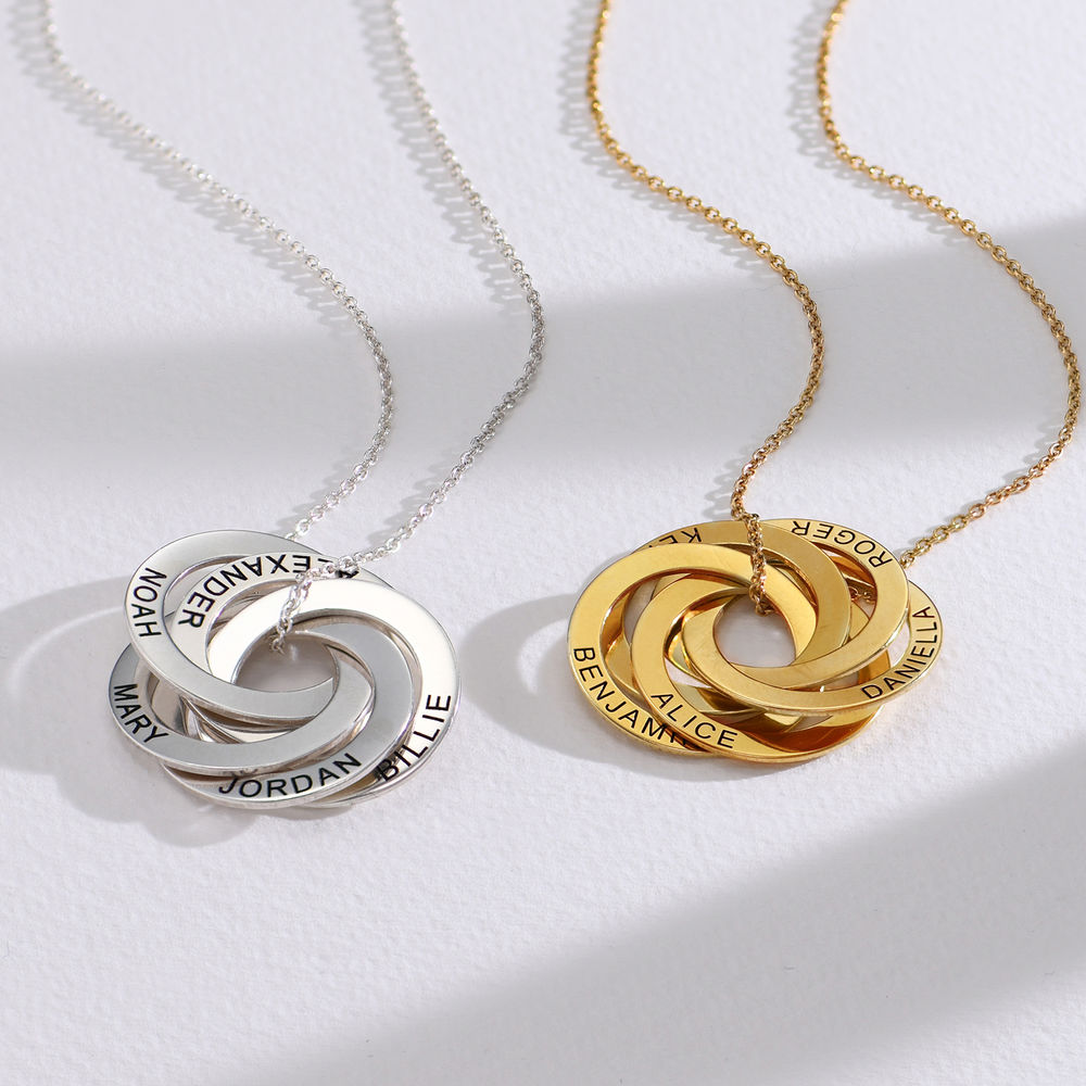4 Russian Rings Necklace - Sterling Silver - 1 product photo