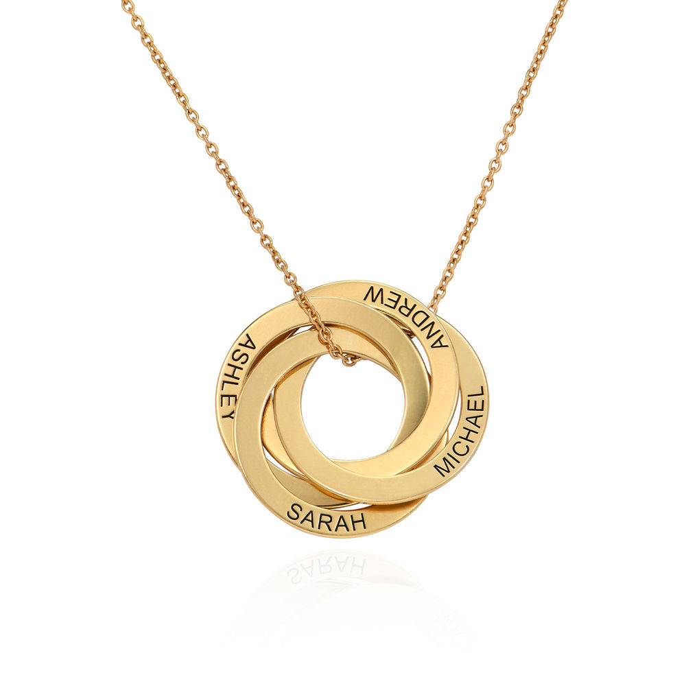 4 Russian Rings Necklace - Gold Plating