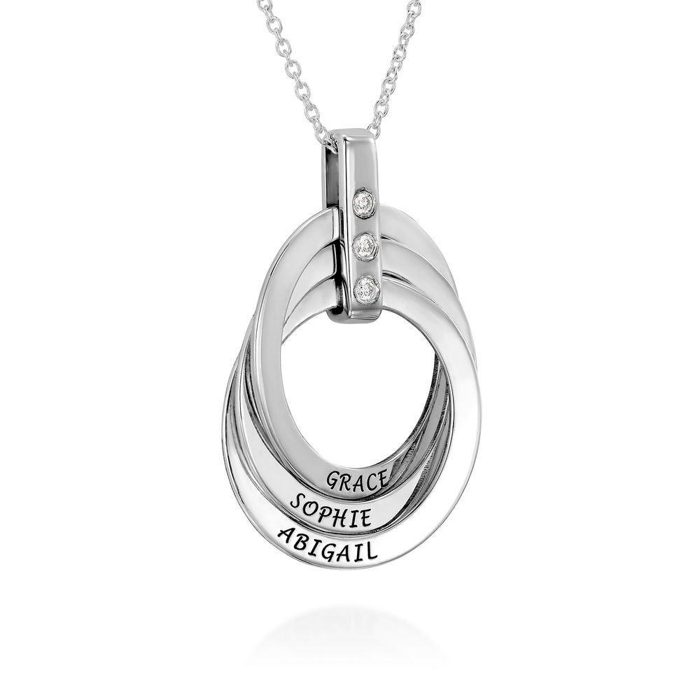 Diamond Ring Necklace in Sterling Silver - 1