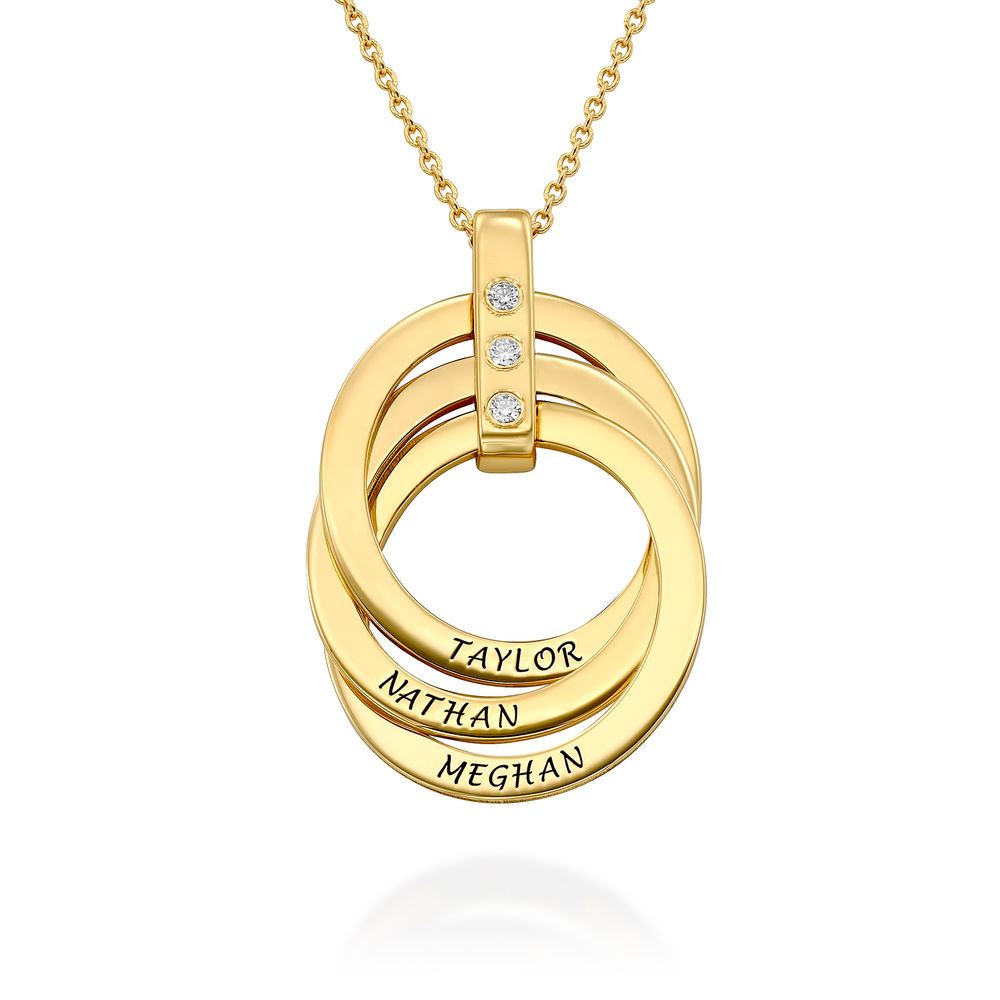 Diamond Ring Necklace in Gold Plating