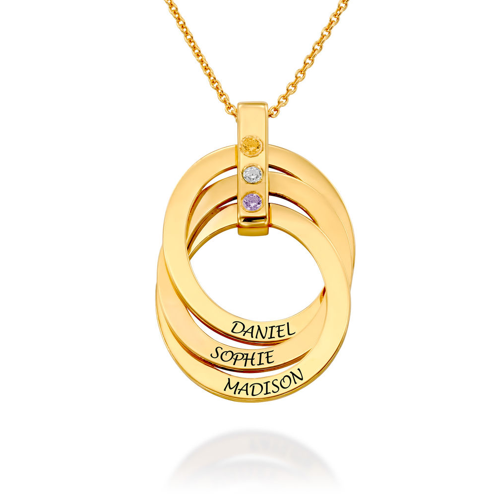 Birthstone Ring Necklace in Gold Vermeil