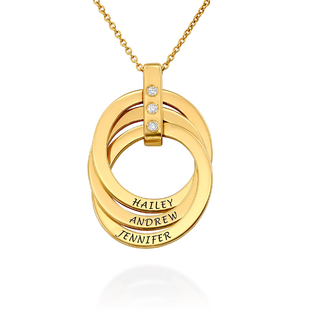 Diamond Ring Necklace in Gold Vermeil