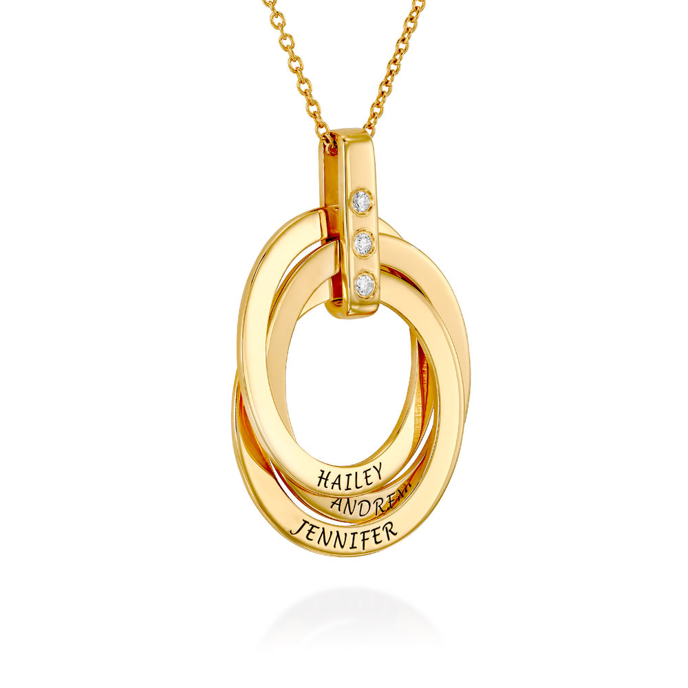 Diamond Ring Necklace in Gold Vermeil - 1
