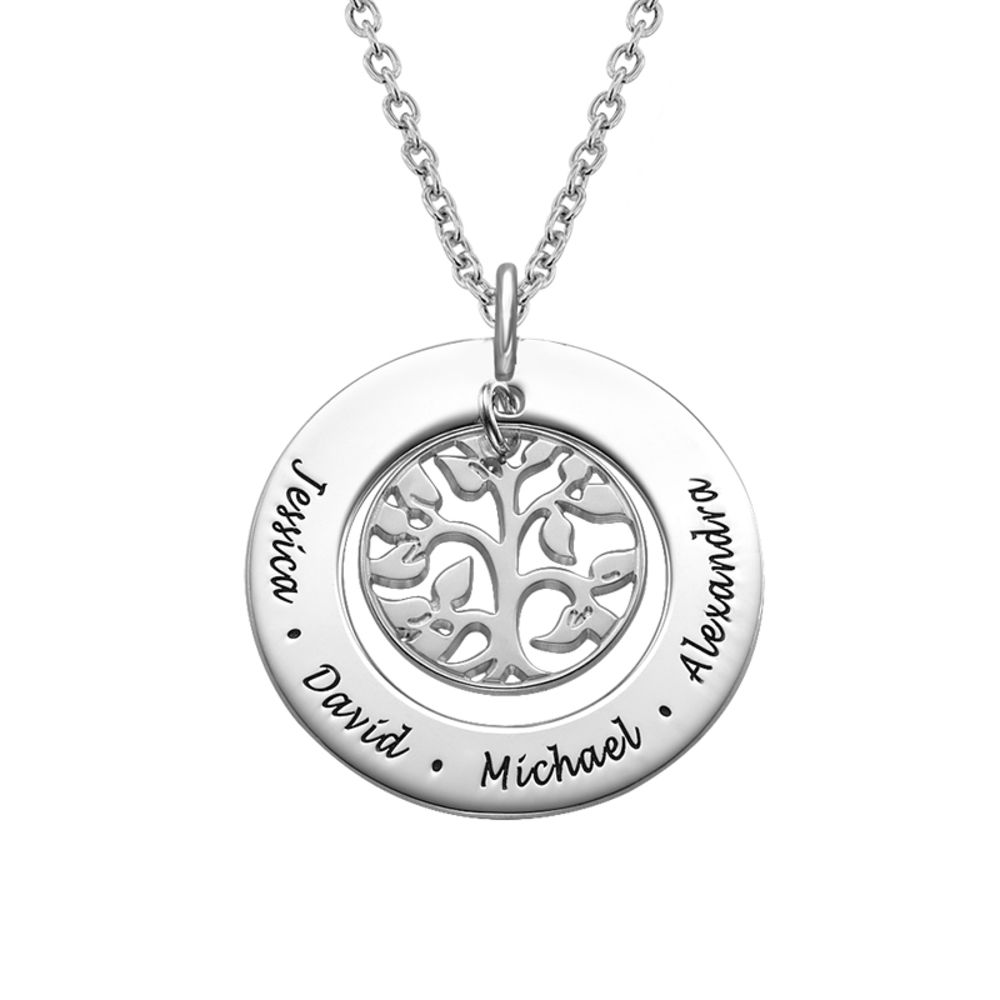 Cut Out Family Tree Necklace