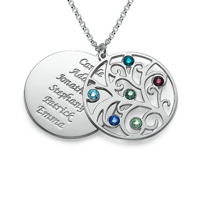 Round Family Tree Necklace - 1 product photo