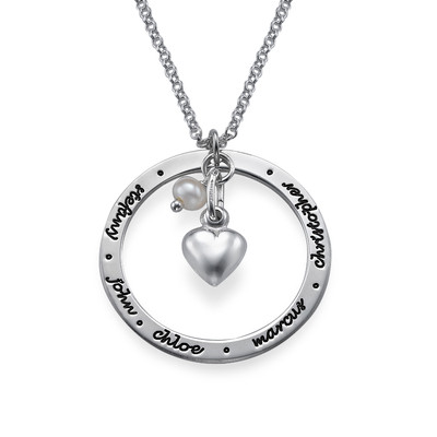 Forever Engraved Circle Necklace product photo