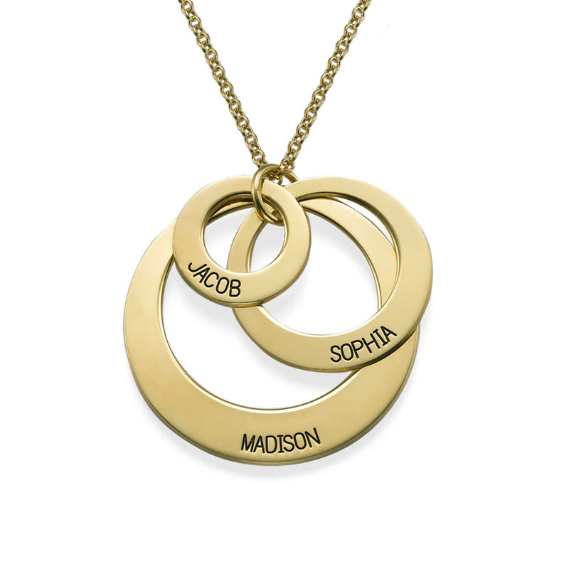 Triple Circle Family Necklace In Gold Vermeil - 1
