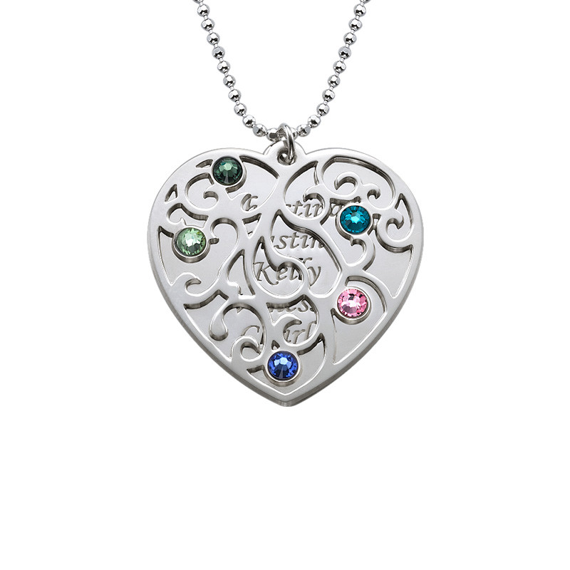 Heart Family Tree Necklace - 1