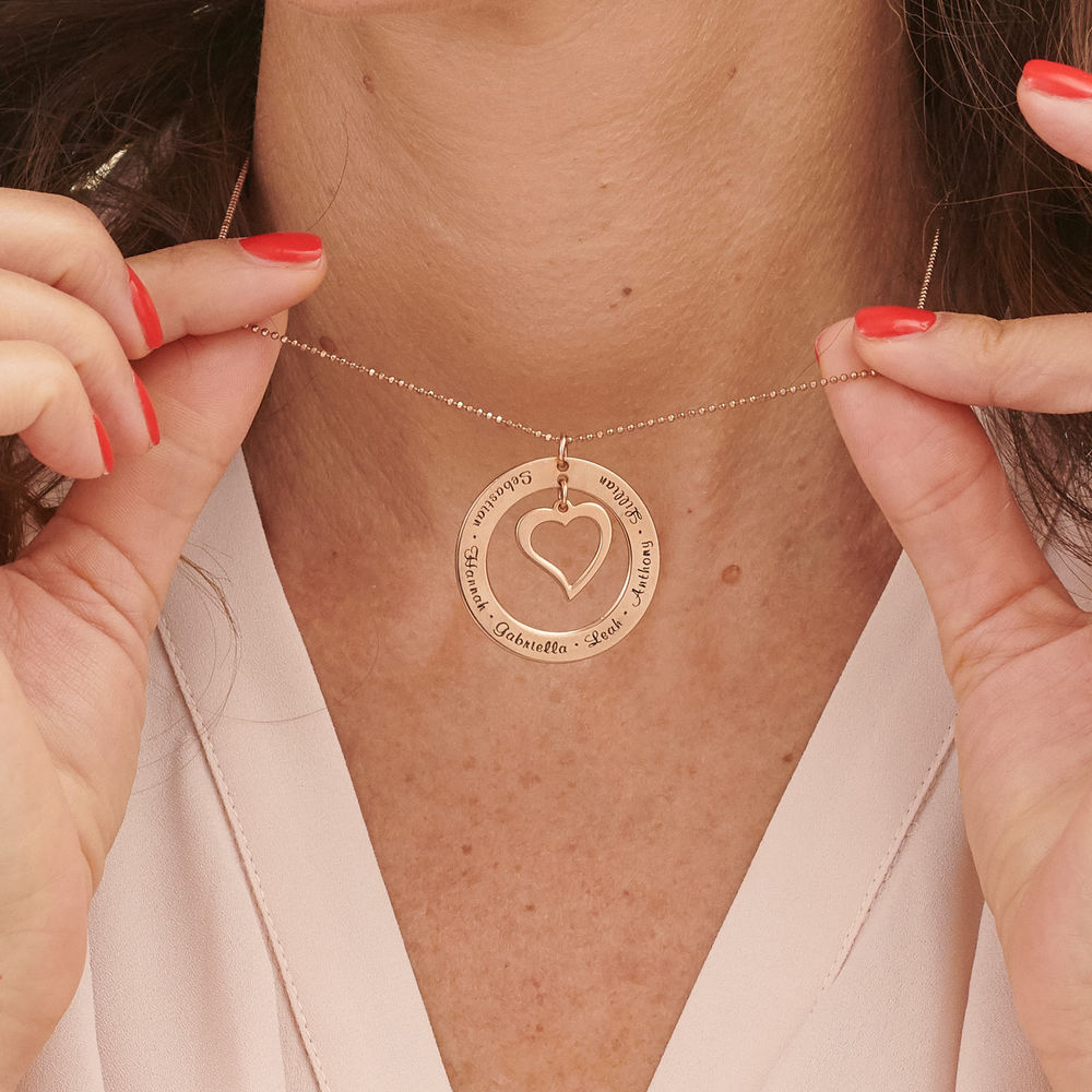 Love My Family Necklace - Rose Gold Plated - 2