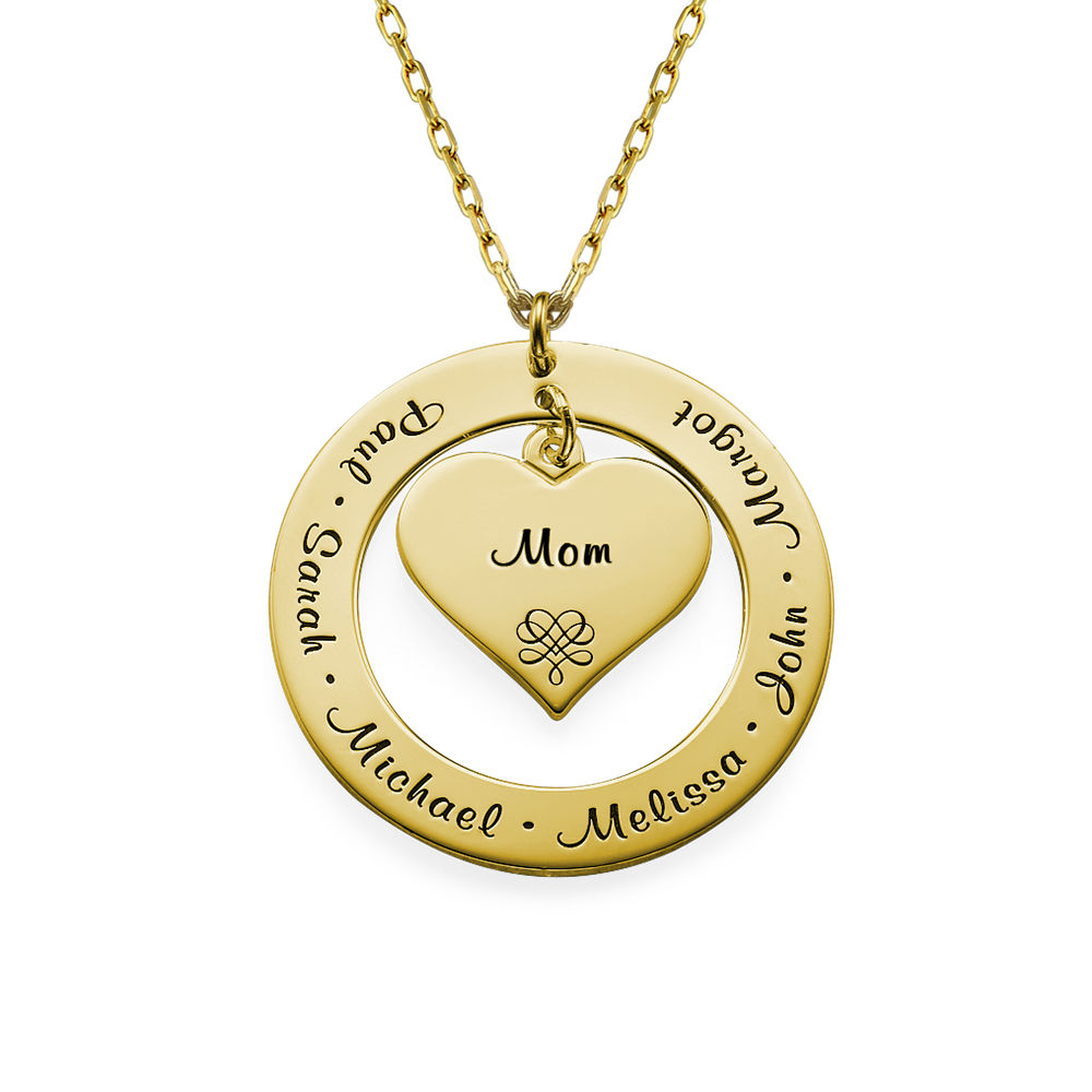 I Love You Mom Necklace - 10K Solid Gold - 1 product photo